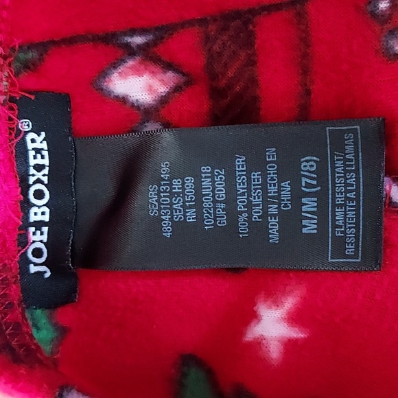 Joe Boxer medium (7/8) winter pajamas w/trees candy canes snowflakes bottoms - Picture 3 of 5